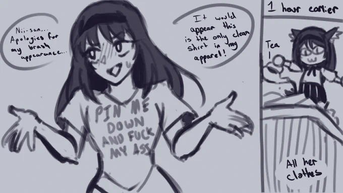 A cursed comic inspired by @Minkyew's not-so-subtle dumbass horny Akiha. #TYPEMOON 