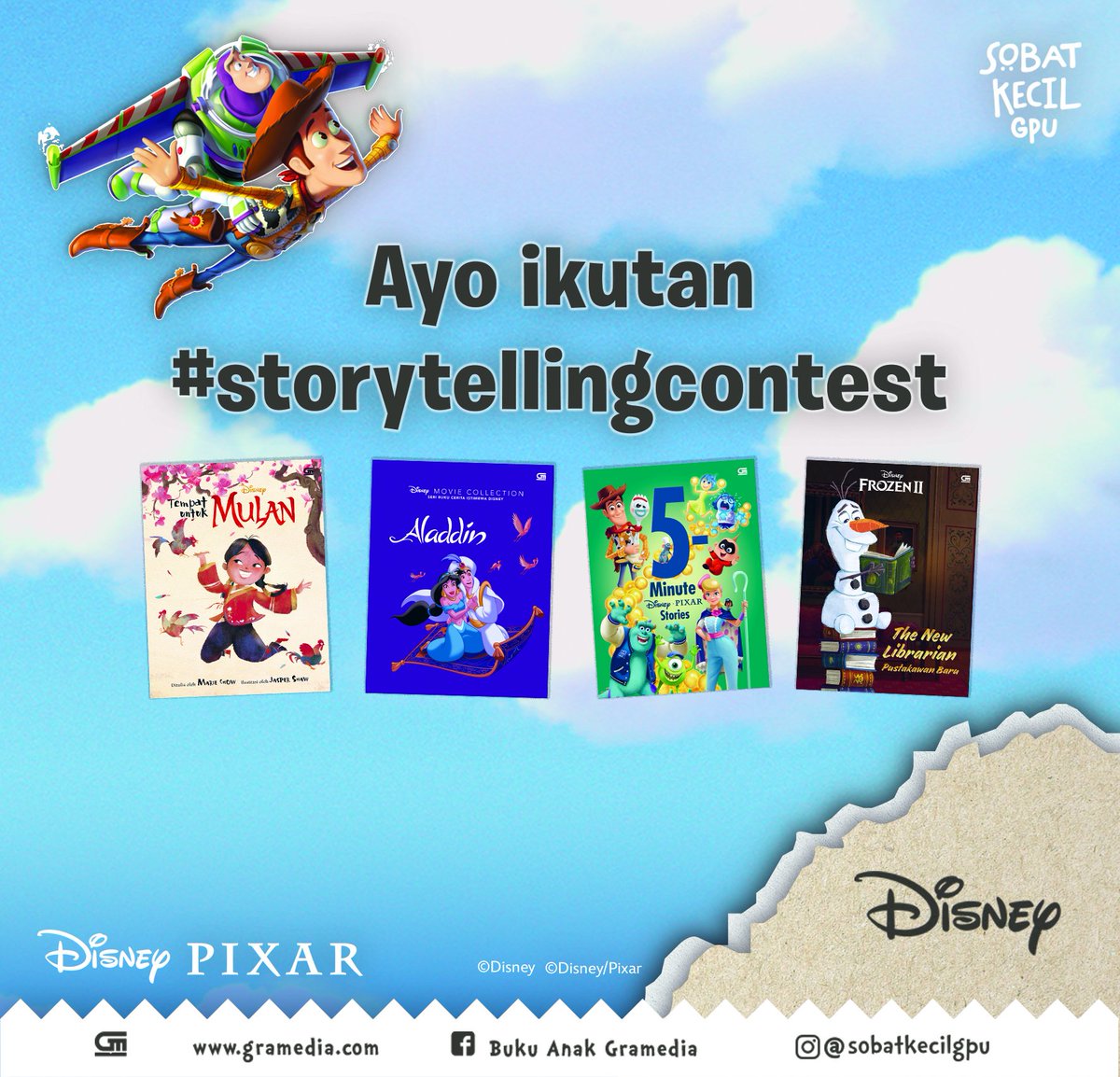 bukugpu's tweet image. Kontes seru banget! Untuk keluarga yang cinta Disney! ❤ #storytellingcontest cara ikutannya lihat di gambar di bawah ini ya! 🧚‍♀️🧚‍♂️ Ada 5 hadiah untuk 5 pemenang 🎁 video boleh dikreasikan sekreatif mungkin. Kami tunggu kejutannya! 😍 #bukugpu #disneyreadsday