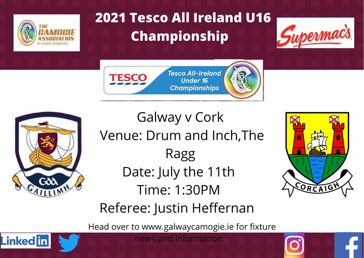 GalwayCamogie96's tweet photo. BEST OF LUCK!! 

Best of luck to our U16 girls who are out today against Cork in the U16 A Semi Final!! 
Best of luck to Kevin and his management team. 

Meet the girls: 

https://t.co/wGaeEdrFzE https://t.co/4NH0GDk89H