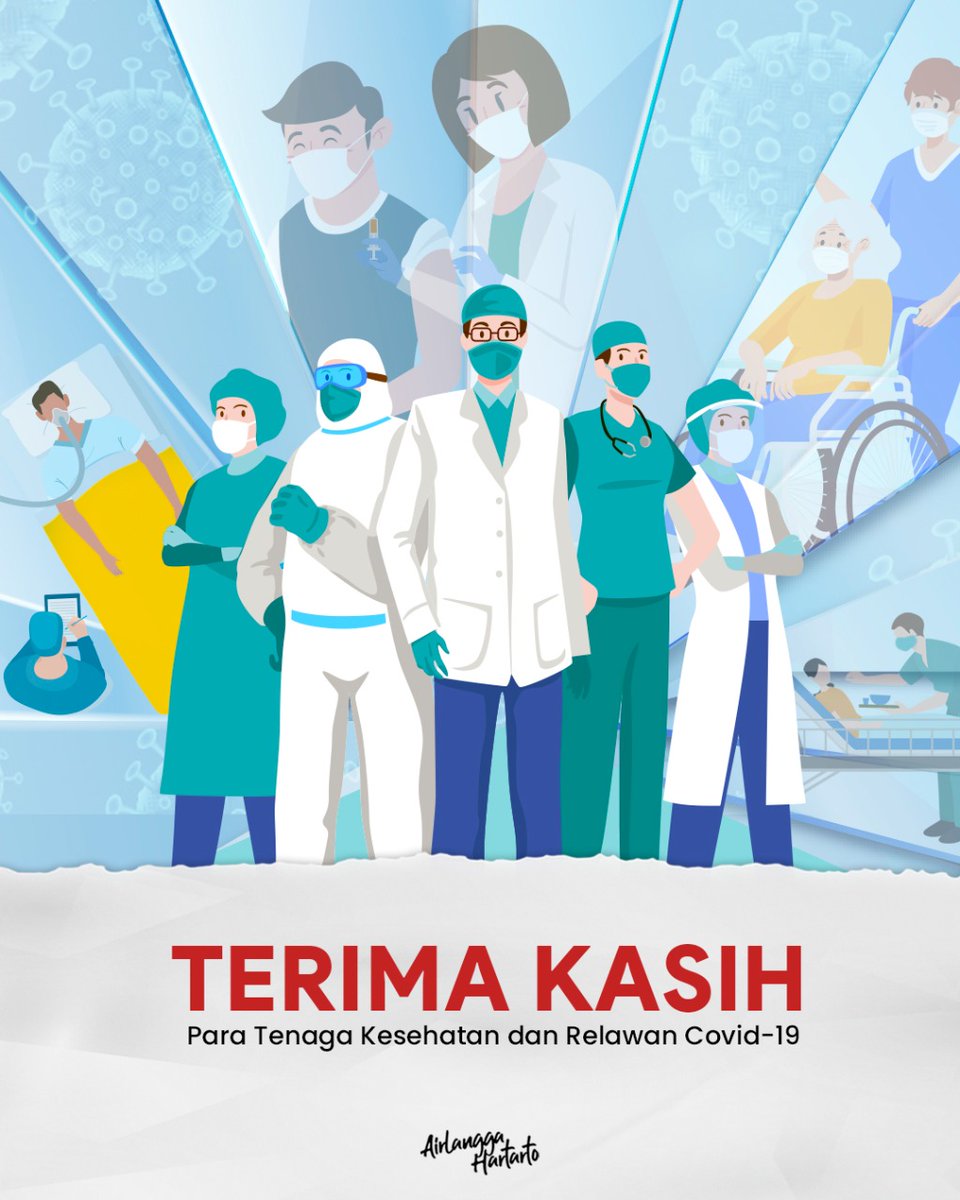 airlangga_hrt's tweet photo. Hormat dan apresiasi saya yang setinggi-tingginya untuk seluruh tenaga medis dan para relawan yang menjadi garda terdepan berjuang melayani masyarakat di masa pandemi Covid-19 ini.

Semoga Allah SWT senantiasa melindungi para tenaga medis kita dalam menjalankan tugasnya. Aamiin. https://t.co/7BvvXor654