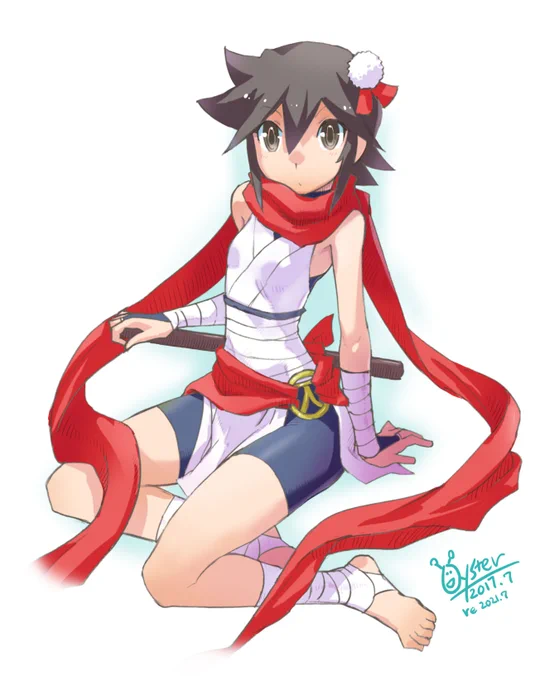 こちらは前に描いたスズシロさん。ちょっと直しました。 