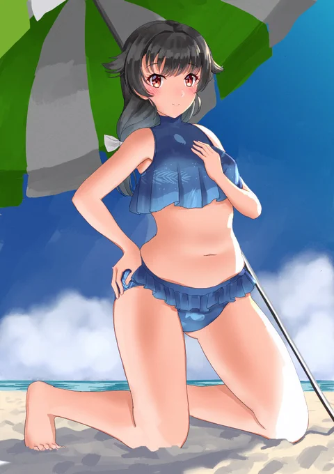 水着迅鯨 #艦これ 