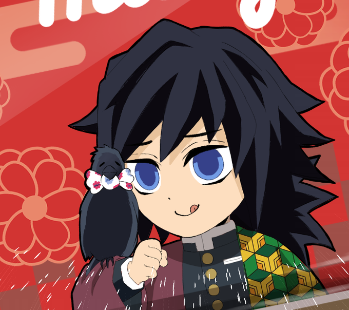 悠屋さんがTwitterに投稿した冨岡義勇(鬼滅の刃)のイラスト。