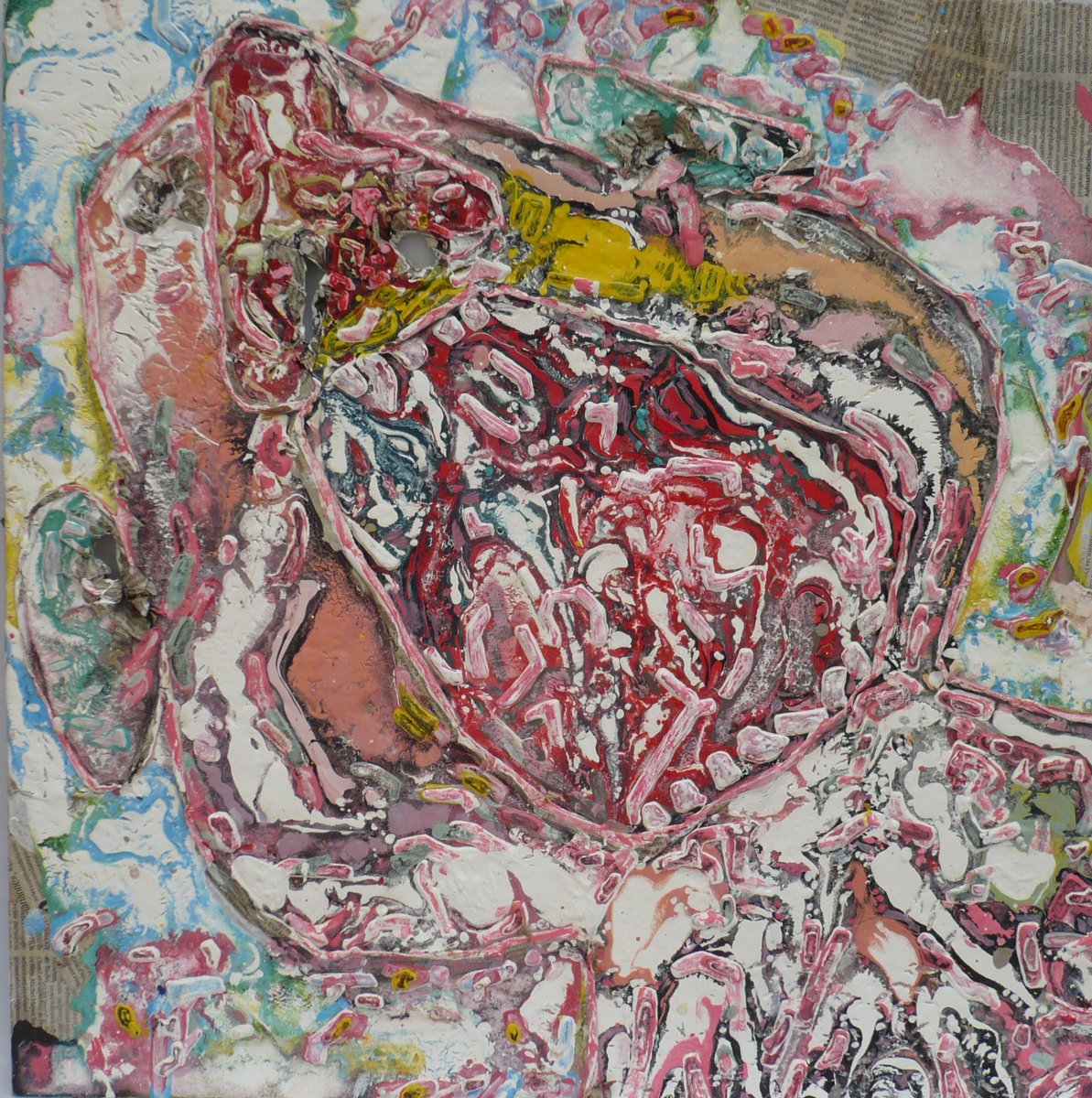 jpducarteron's tweet image. Je gueule, tu gueules, il gueule... Trois éléments de la série GROS GUEULARD (peintures acryliques)