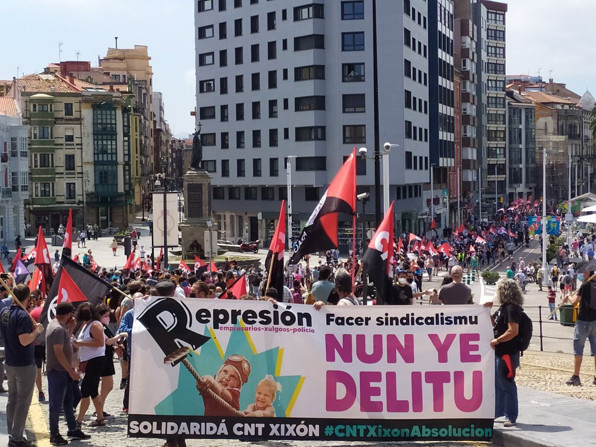 CNT Aragón-Rioja se moviliza en apoyo a los compañeros encausados de Gijón - aragon-rioja.cnt.es/cnt-aragon-rio…