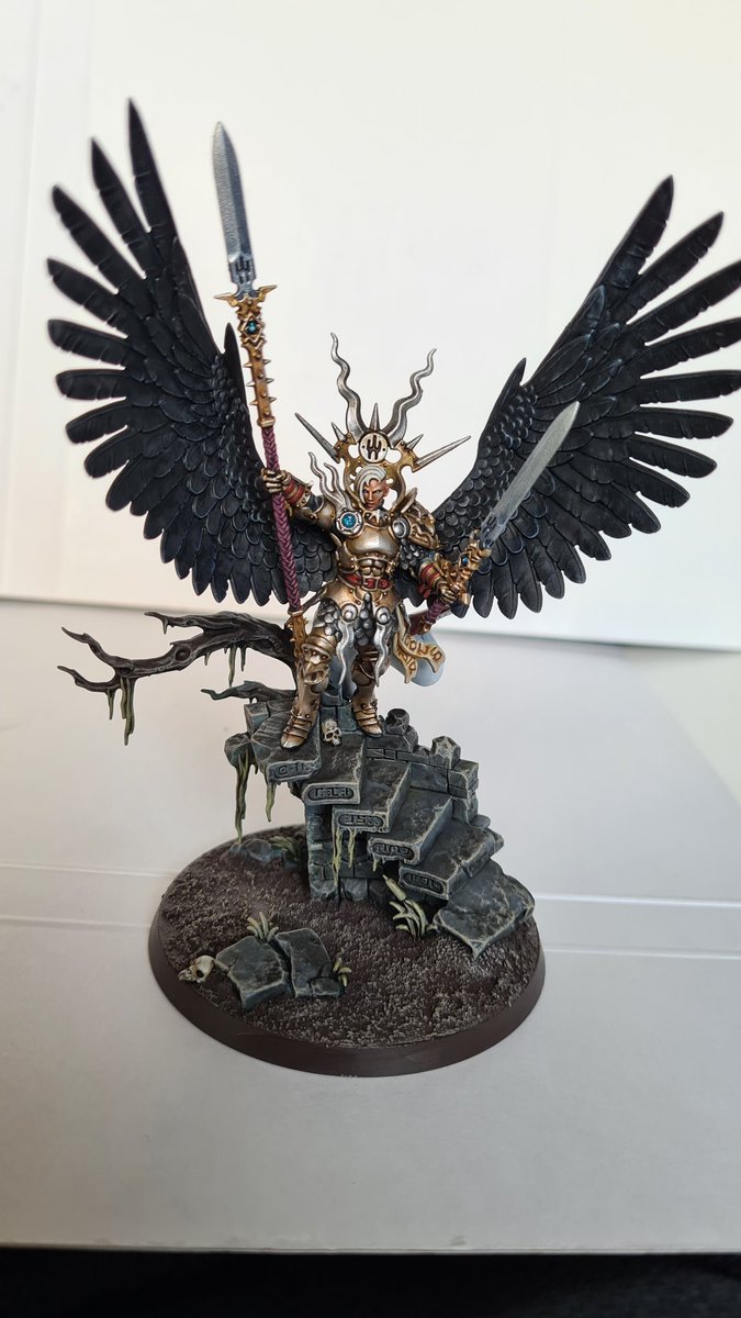 HandsVsWorld's tweet photo. Yndrasta. I adore this badass lady. Loved painting her. An amazing miniature.
#WarhammerCommunity #NewAoS #Warmaidens #Warmongers #StormcastEternals #CelestialVindicators #AgeofSigmar #Yndrasta #LordImperatant #KnightArcanum #KnightVexillor #Praetors #Annilhilators #Vindictors https://t.co/pAyGGLu7gs