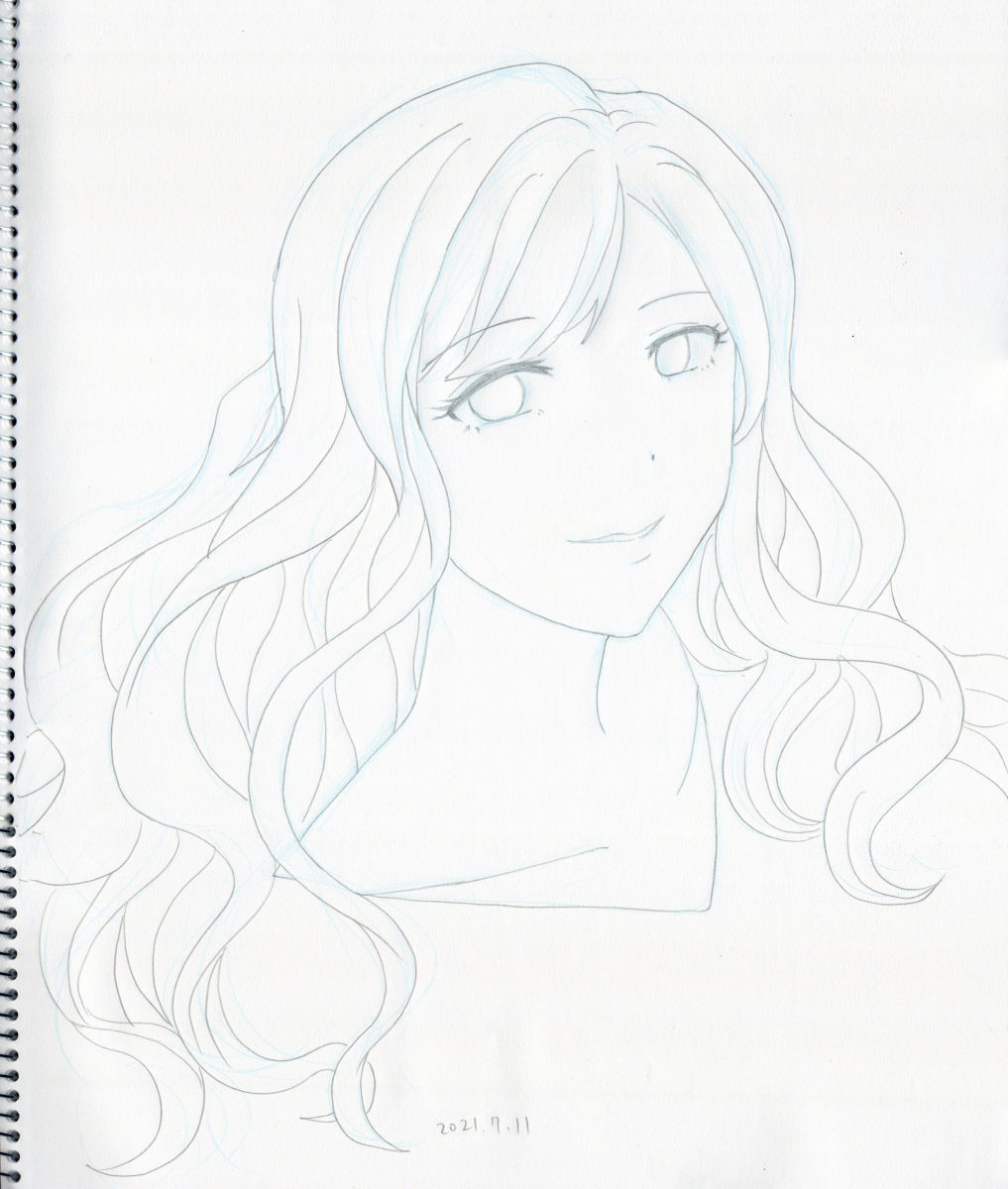 「今日の練習絵を晒します。色塗りでどれだけ顔の印象が変わるか試してみたけど結構化け」|きさらぎこうしのイラスト
