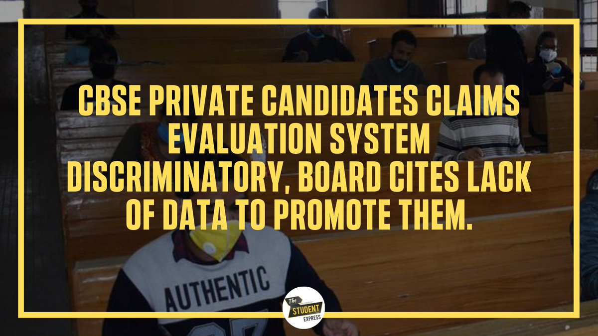 TseindiAoffice's tweet image. The board has directed that the exams for private category candidates will be conducted from August 15-September 15. These students are distressed as they have to appear for offline exams in the coming months.
#CBSE #evaluationsystem @cbseindia29 @AllCBSENews