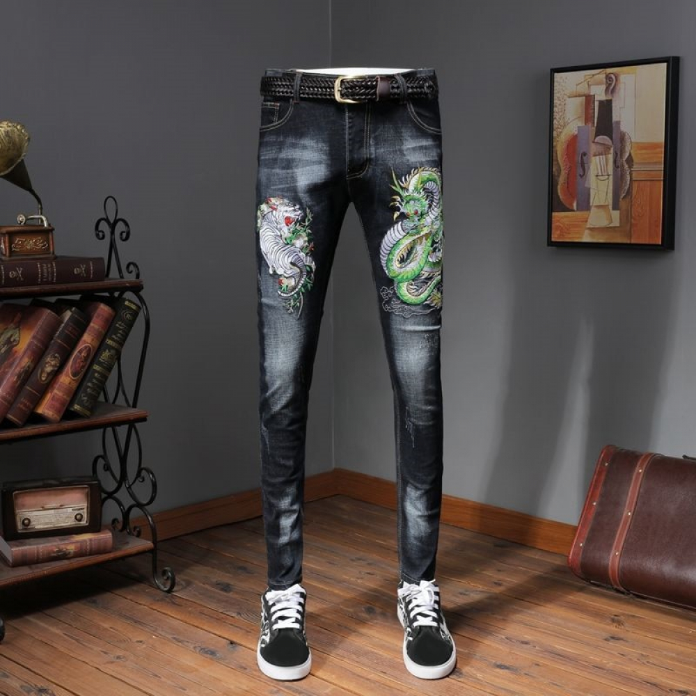lvidastore's tweet photo. Europe station New youth men's tiger snake embroidery pattern jeans men's pants men's casual slim feet pants https://t.co/MKKUmbTsPS
 
#trendyfashion|#stylishjewelry|#trendyaccessories/#hotswimwear/#trendykidsfashion/
#stylishlingerie/#lingerie/#trendywatches https://t.co/Pp8lmsMj1m