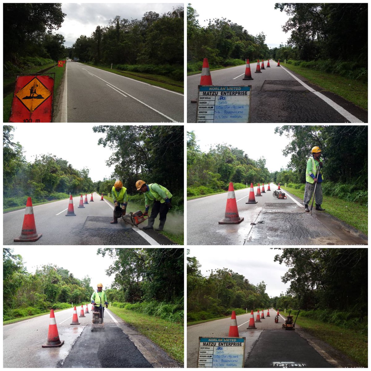 AHTNU_Area3's tweet image. Info 11/07/2021

T136 Jalan Pengkalan Merbau / Pelong

Team R01  #Setiu menjalankan kerja² menampal lubang di atas jalan
di bawah skop R01 Patching Pothole

Tiada lagi jalan berlubang merbahaya

#TSRM
#AHTNorlanUnited
@JKRTerengganu
⁦@JKRSetiu⁩