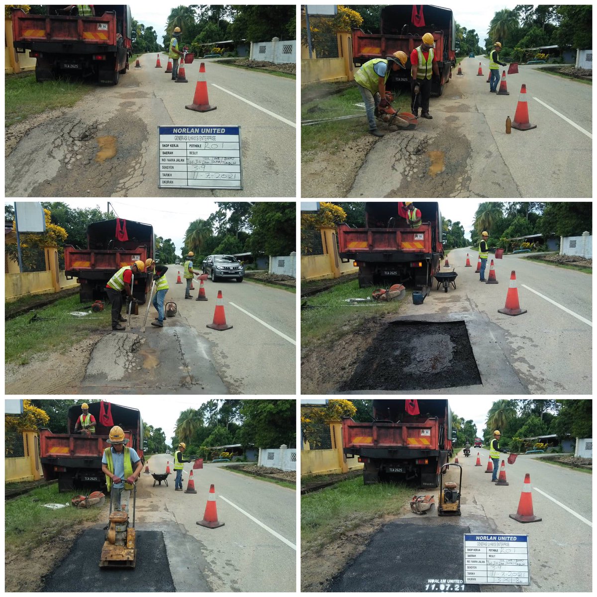 AHTNU_Area3's tweet image. Info 11/07/2021

T146 Jalan Tok Dat / Air Putih / Batu Tumbuh

Team R01  #Besut menjalankan kerja - kerja menampal lubang di atas jalan
di bawah skop R01 Patching Pothole

Tiada lagi jalan berlubang merbahaya

#TSRM
#AHTNorlanUnited
@JKRTerengganu
@Jkr_Besut_Jalan