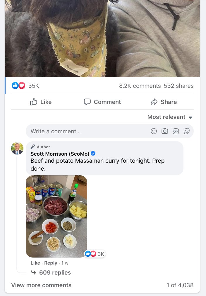 On Wednesday June 30, 11 days ago, the elected leader of Australia was nowhere to be seen.

On the same day, un-elected Australians off their own bat moved to save Australian lives by bringing forward Pfizer vaccine deliveries.

3 days later, Scott Morrison posted a curry recipe.
