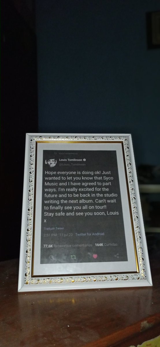 FITFXWALLS28's tweet photo. It's been a year!! I've decided to put this Tweet on a frame, do you like it @Louis_Tomlinson ? Can't wait to get a new tour date for my country!!
@LTHQOfficial
Louis Tomlinson #LouisTomlinson #KillMyMind #StreamKillMyMind #ProudOfLouis #LouisTomlinsonTweet https://t.co/3EeOh1TaAK