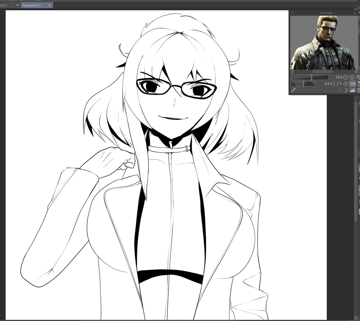 Xia_Noct's tweet photo. Gender bent Wesker wip https://t.co/kHHi1q4TUy