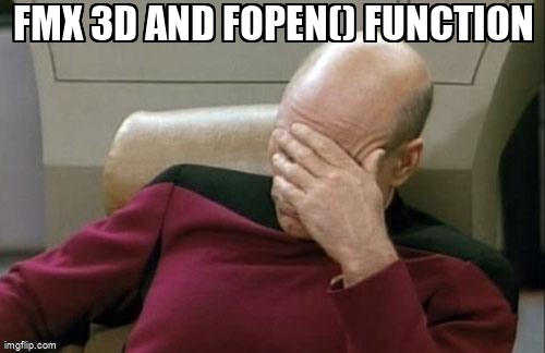 overflow_meme's tweet image. FMX 3D and fopen() function stackoverflow.com/questions/6830… #fopen #cppbuilder #firemonkey #cpp