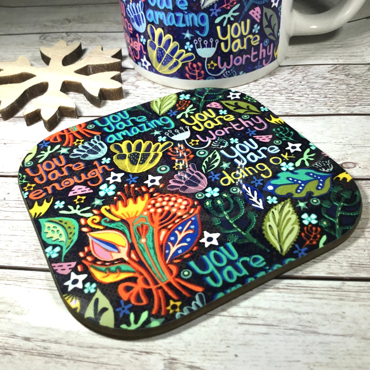 buck_lj's tweet photo. You Are Amazing Coaster, Motivational Quote Coaster, Positive Affirmation Coasters, Thinking Of You, Housewarming Gift, Inspirational Gifts. https://t.co/MVEClYKeyx #Slumbermonkey #Etsy #DrinksCoasters https://t.co/xnPm6GvxX8