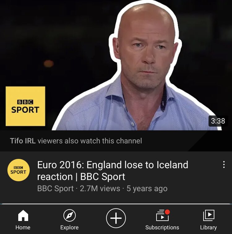 Can do without this video showing up in my YouTube recommends on today of all days, thanks YouTube #EURO2020