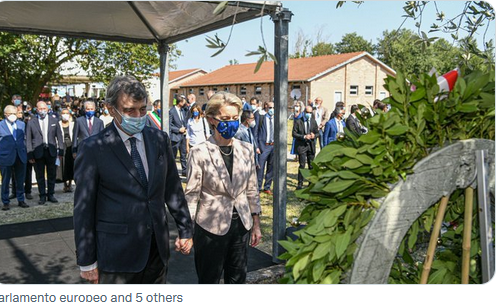europarlAV's tweet photo. .@EP_President at the commemoration of the Nazi massacre at Cibeno, Italy

Download 📽️ extracts of the speech
➡️https://t.co/YfgqWyPQ6a 

📽️📸📻 of the ceremony to download and use in your coverage ➡️ https://t.co/zp72VLfnBT https://t.co/6qLOLl0whg
