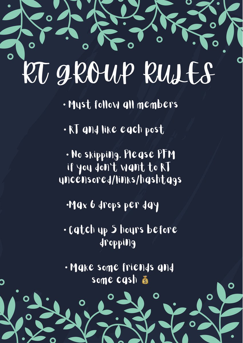 🌵🌿☘️ CHILL RT GROUP ☘️🌿🌵

I’m making an RT group later on. No min followers. Comment below or DM me to be added!