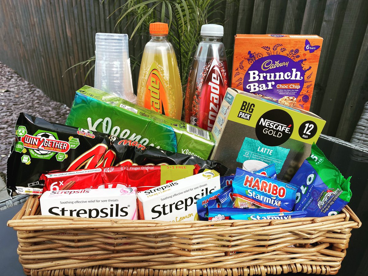 Post football survival kit for my staff team in the morning whatever the outcome ⚽️🏴󠁧󠁢󠁥󠁮󠁧󠁿🍾☕️ #ItsComingHome #ComeOnEngland #Euro2021
