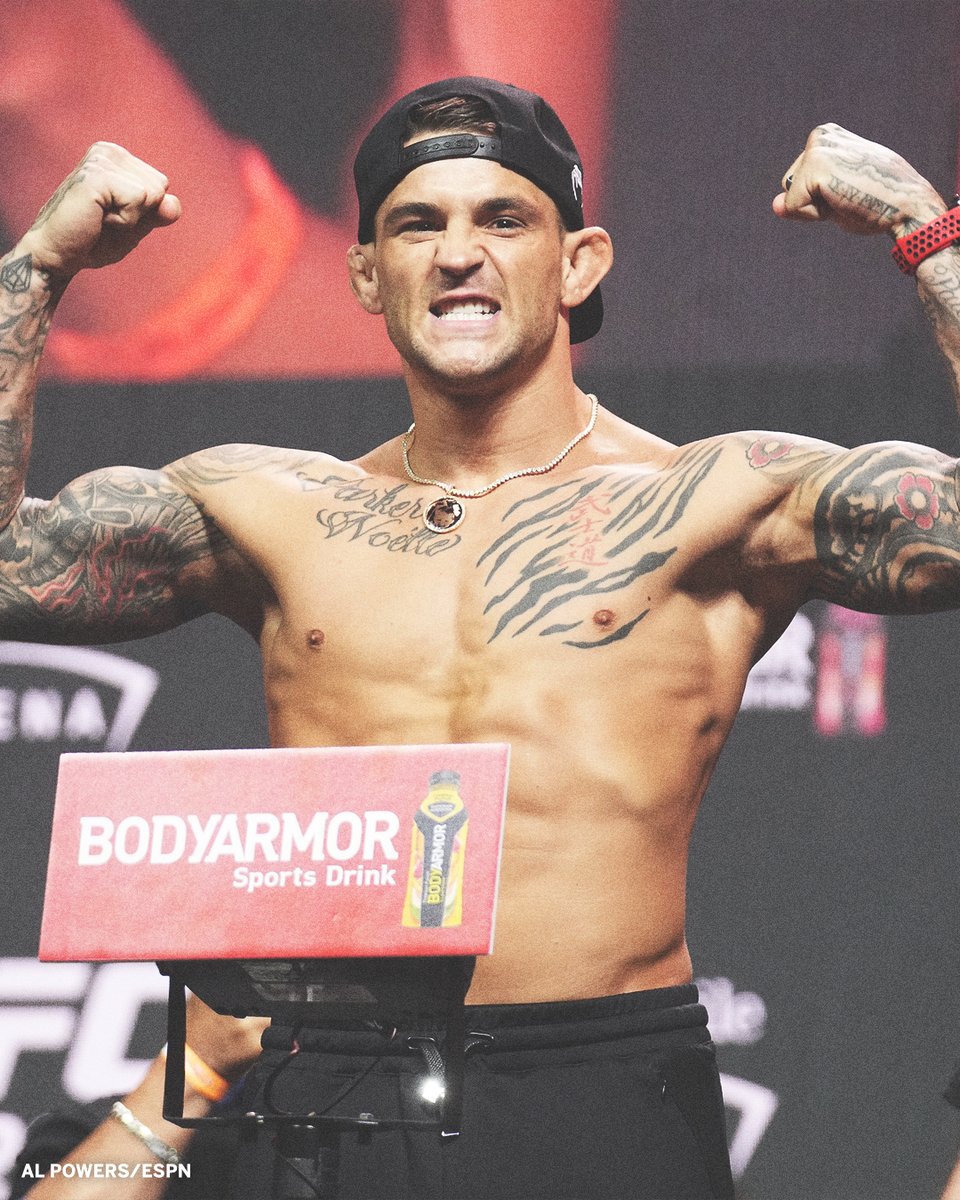 espnmma's tweet photo. The Diamond's been shining 💎

In his last eight fights, Dustin Poirier has seven wins and five finishes against elite competition.

✅ McGregor (TKO)
✅ McGregor (KO)
✅ Hooker (UD)
❌ Nurmagomedov (SUB)
✅ Holloway (UD)
✅ Alvarez (TKO)
✅ Gaethje (TKO)
✅ Pettis (SUB) https://t.co/HFWvhY2aDA