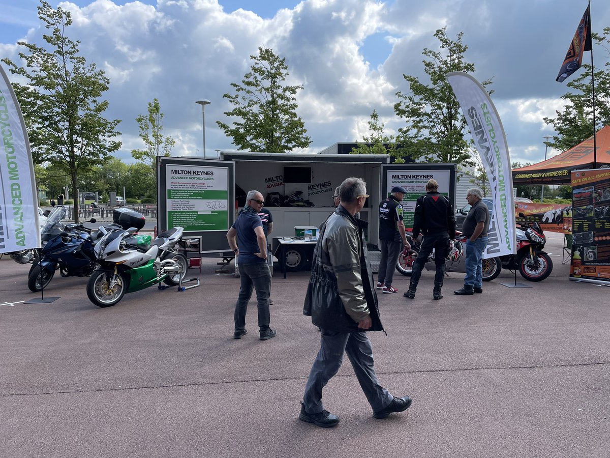 Good day at MK Bike show, hopefully had 20 sign up for a an Advanced course.