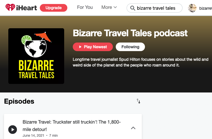 Bizarre Travel Tales podcast tweet media