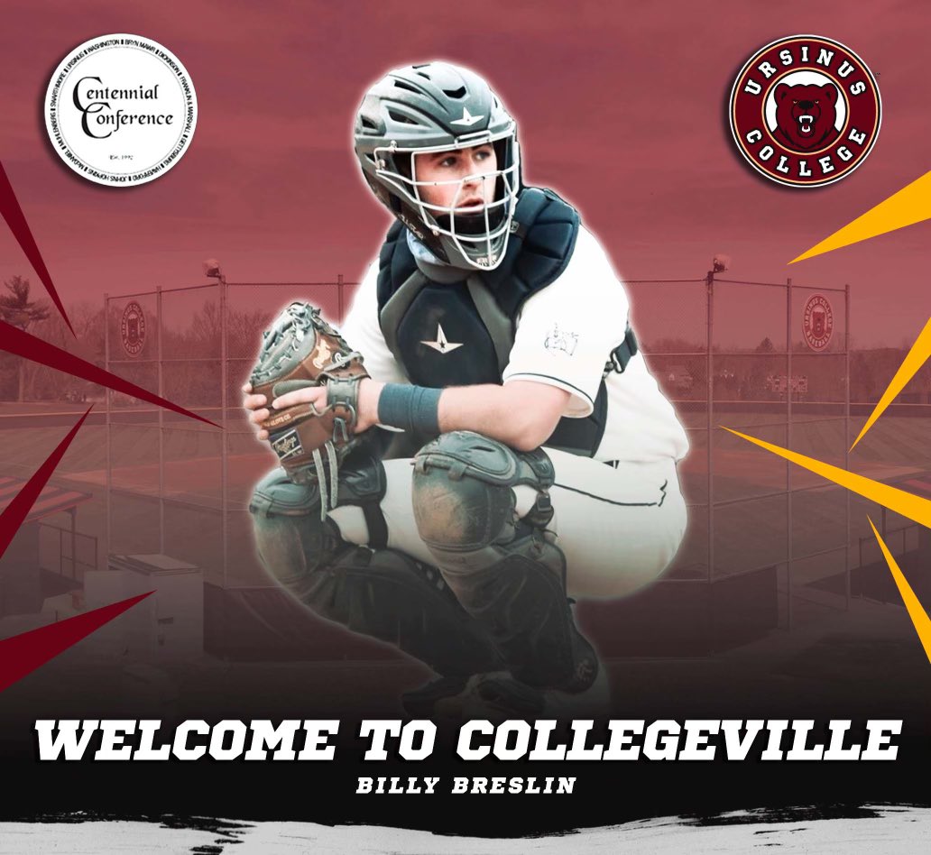 UrsinusBaseball's tweet photo. Here we go! Time to introduce our incoming first year student athletes (class of 2025). First up, a catcher From Malvern Prep Billy Breslin. https://t.co/Y6by0CyFve