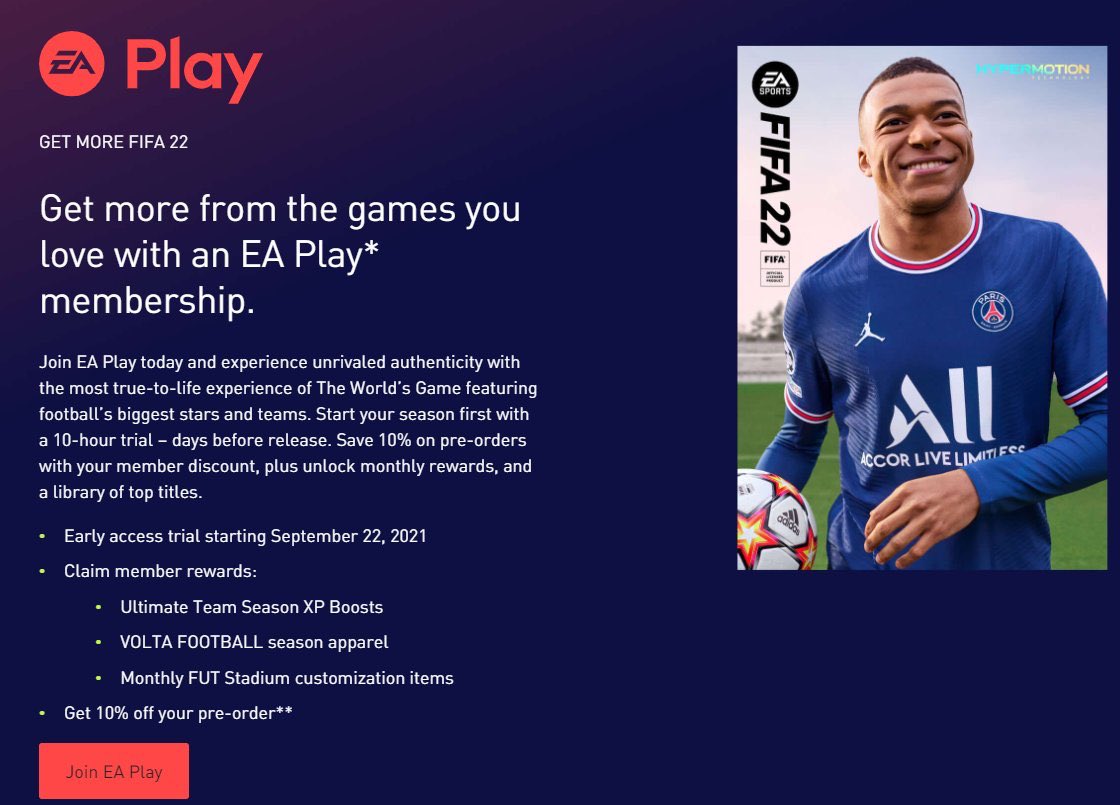 FIFA 22 finally gets EA Play access release date - Dexerto