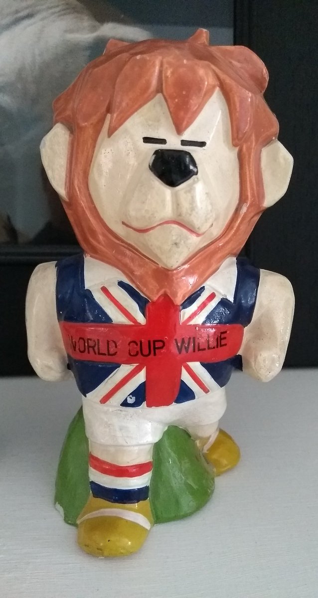 Here's a photo of my Willie, to wish us luck this evening. hurrah! 🤞