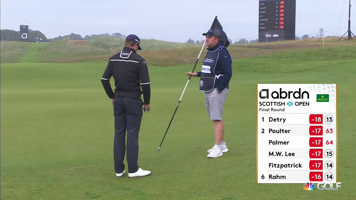 GolfChannel's tweet photo. Play has resumed at the @ScottishOpen.

Watch now on GOLF
Stream: https://t.co/Zrq5zW6CEp

#RolexSeries // #abrdnScottishOpen https://t.co/BwCojUerte