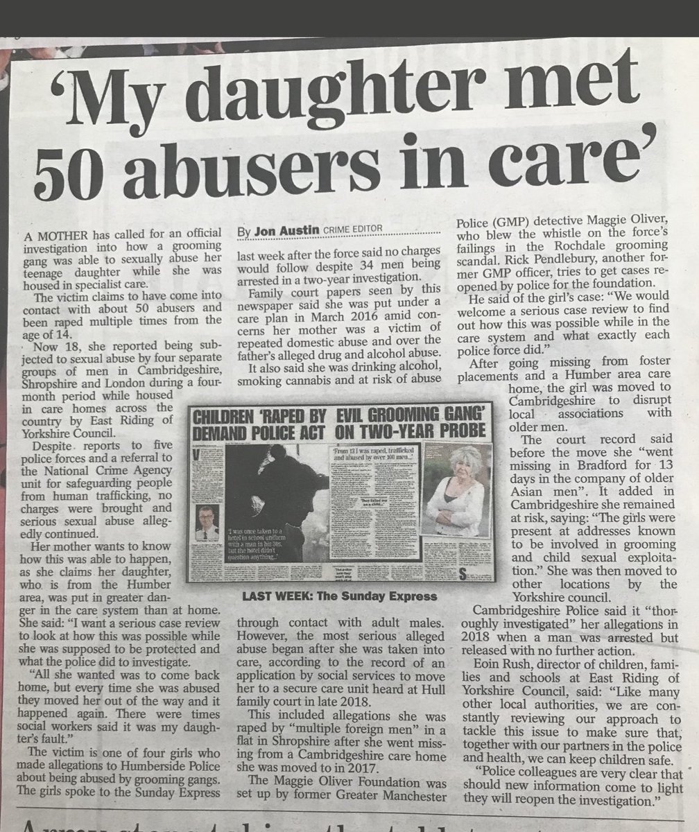 Maggie Oliver (@maggieoliveruk) on Twitter photo Really important work being done by <a href="/JonAustinjourn1/">JonAustinReporter</a> for #SundayExpress sharing stories of current systemic failures allowing children to be repeatedly abused…. Really important work being done by <a href="/JonAustinjourn1/">JonAustinReporter</a> for #SundayExpress sharing stories of current systemic failures allowing children to be repeatedly abused….