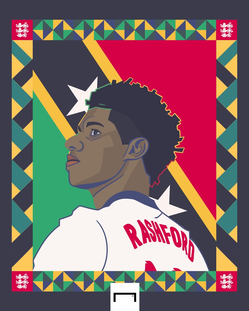 Goal's tweet - "🇯🇲🏴󠁧󠁢󠁥󠁮󠁧󠁿 Raheem Sterling 🇰🇳🏴󠁧󠁢󠁥󠁮󠁧󠁿 Marcus ...