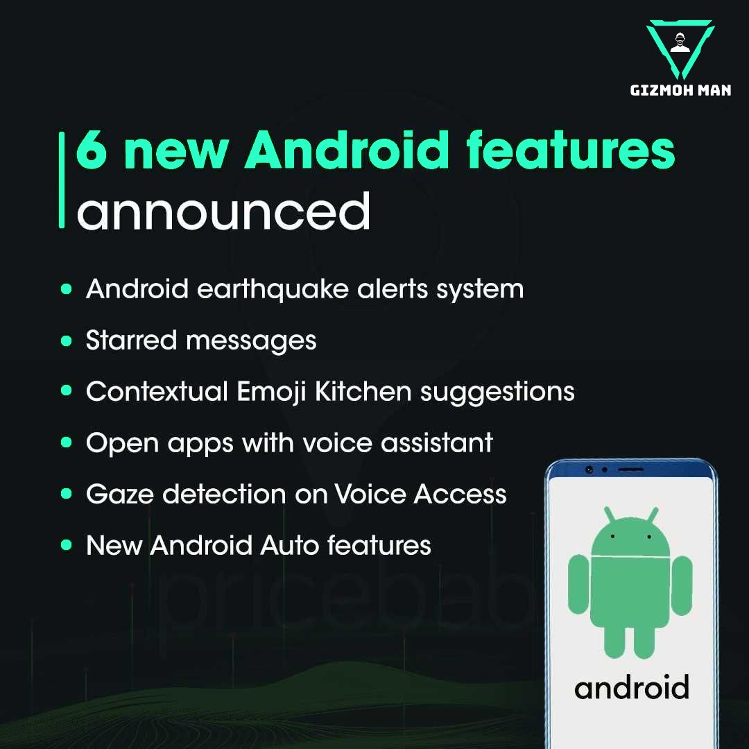 GizmohM's tweet image. Google announces six new Android features
@android #android #androidfeatures