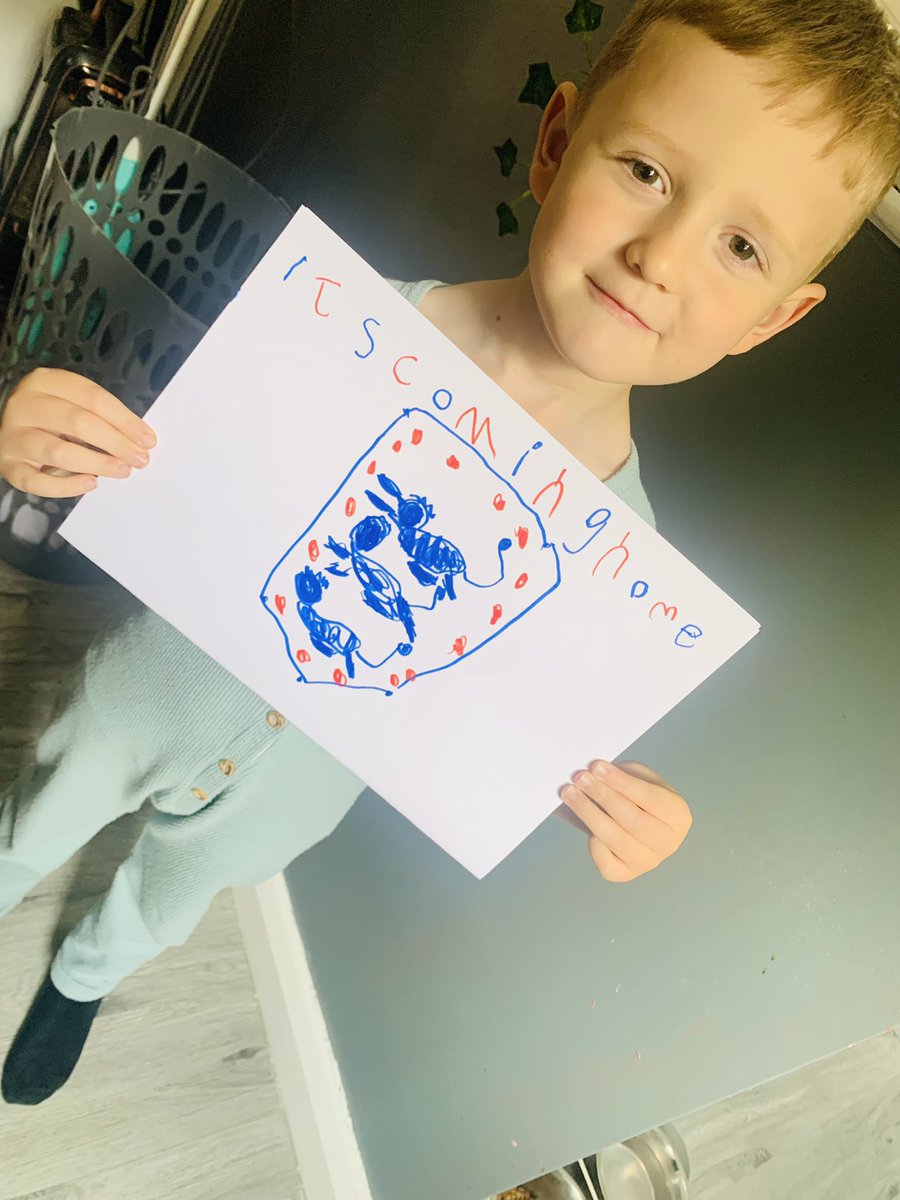 Super proud of this for a five year old!⚽️🏴󠁧󠁢󠁥󠁮󠁧󠁿❤️ #ItsComingHome #EnglandvsItaly #England #englandfans #footballscominghome #football #Euro2021 #FinalEuro2021 #Manchester #oldham