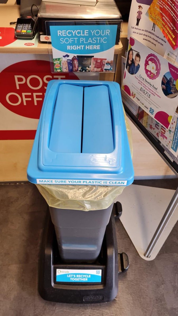 ♻️Recycle your soft plastics in-store♻️

Northern Ireland Co-op stores are loving the community soft recycling bins! All our own brand packaging is now 100% recyclable.. 👏👏✅✅

Reduce, Reuse, Recycle 
#coopnirecycling <a href="/briege_a/">Briege Ashley</a> <a href="/DeclanKavanagh2/">Declan Kavanagh</a> <a href="/alan_campbell2/">Alan j campbell</a> <a href="/furnivalderek/">Derek Furnival</a>