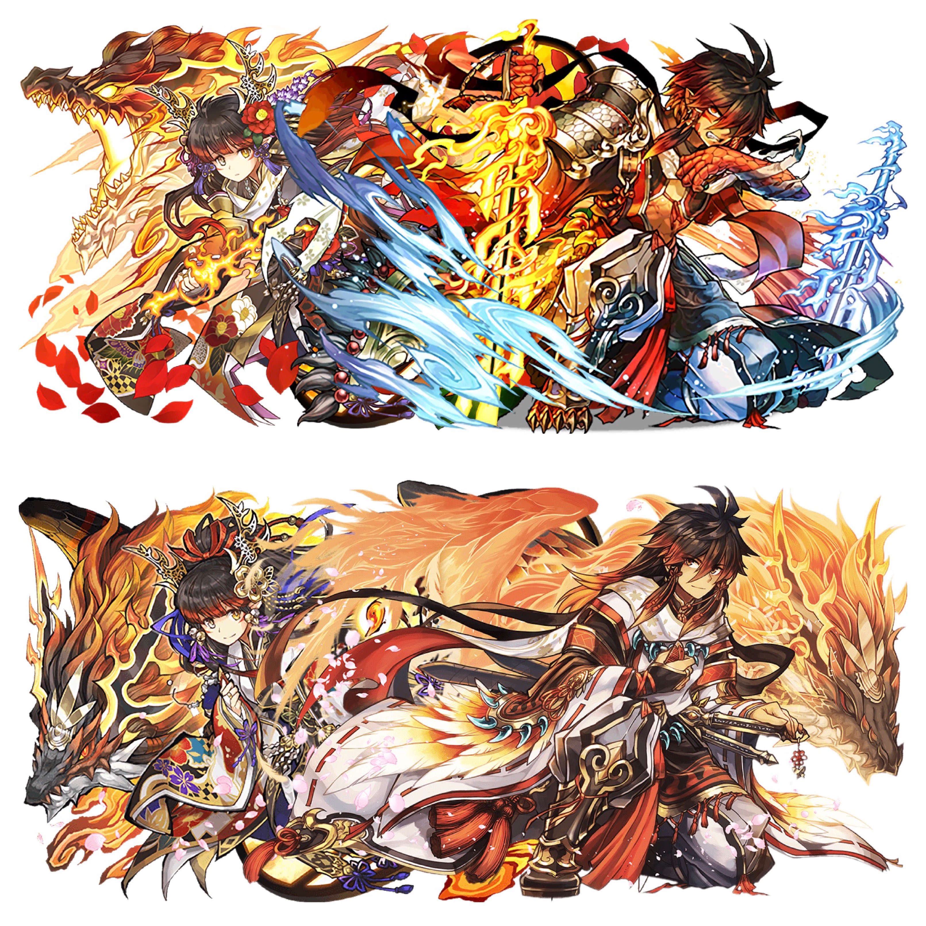 ハリス 主にパズドラ 豆知識 ヤマタケとツバキの絵を重ねると一枚のイラストになる パズドラ T Co Xq9zlvub1b Twitter