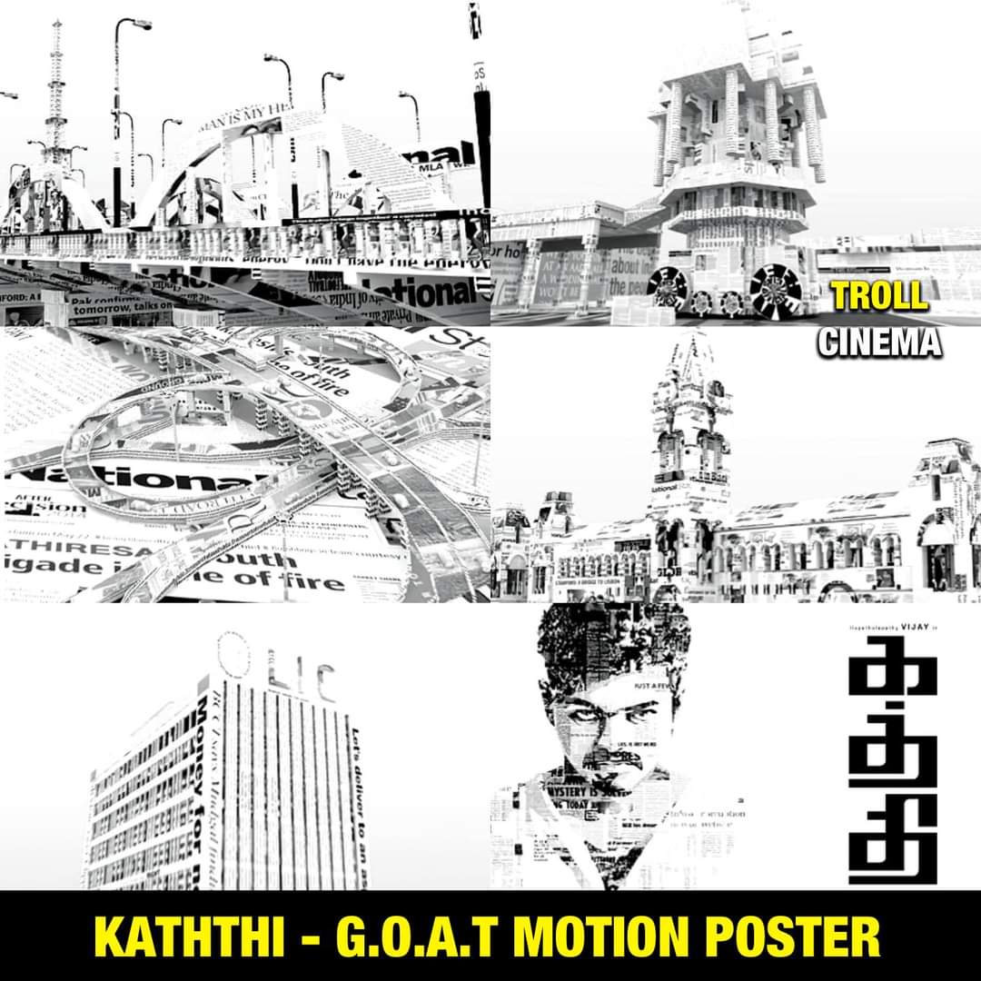 Troll_Cinema's tweet photo. And #Kaththi motion poster remains the BEST 🔥

#Master #Beast 
#GOATKaththiMotionPoster https://t.co/Zbje9BmQTq