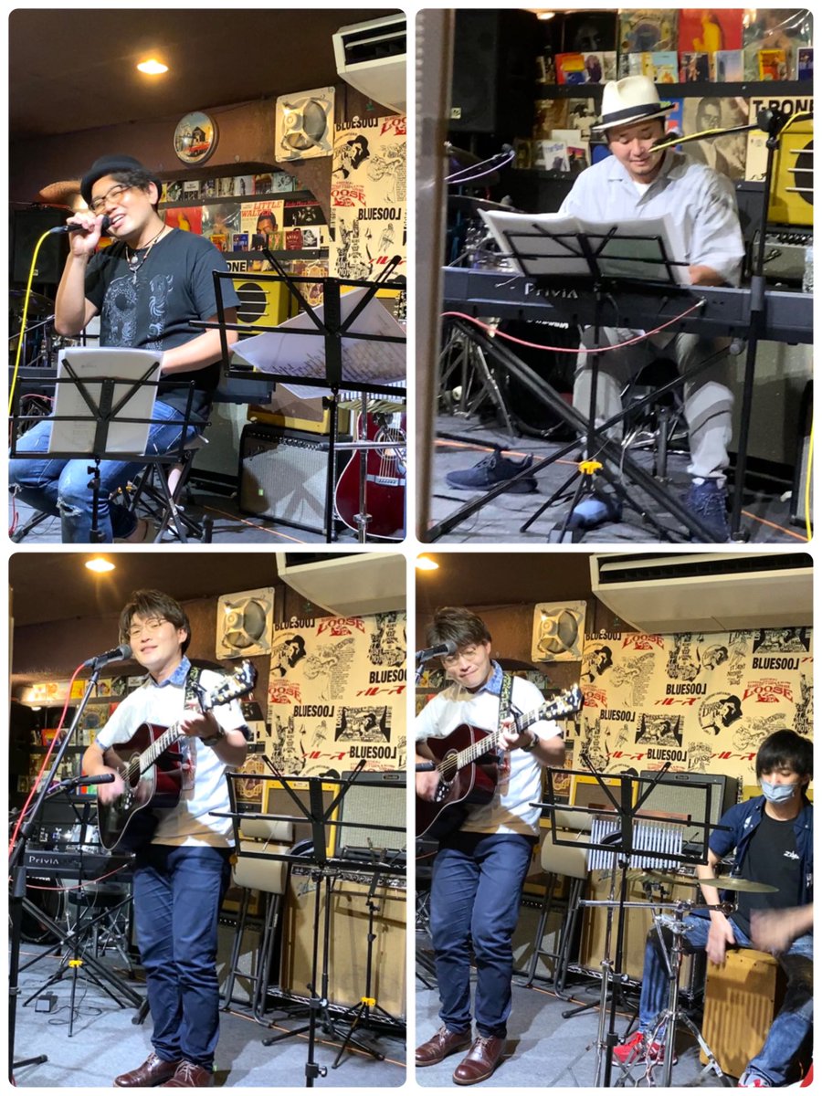 miyarin0613's tweet photo. 7/11(日)庄内 LIVE BAR LOOSEさん。「MANGET'S LIVE vol.3」にお邪魔してきました。
81ninthnine、木下徹、片山新介(敬称略・出演順)の3組。最後は出演者全員でセッション♬ 最高でした。
#LIVEBAR LOOSE
#MANGET'S LIVE vol.3
#81ninthnine
#木下徹
#片山新介 https://t.co/sm7iSnU9Gf