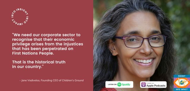 MarcusCurcija's tweet photo. It was an absolute privilege to talk with Jane Vadiveloo, Founding CEO of Children's Ground, and William Pengarte Tilmouth, Founding Chair of Children’s Ground, for the Insight Into Impact Podcast. https://t.co/nFO6UT3YlX
