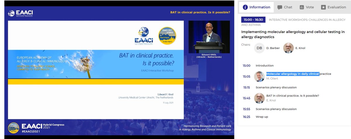 FlorinDanPopesc's tweet image. 📢 #RightNow #InteractiveWorkshop on Channel 4 
➡️#BasophilActivationTest #BAT in #ClinicalPractice. Is it possible?
#MustAttend #eaaci2021 #Hybrid Congress