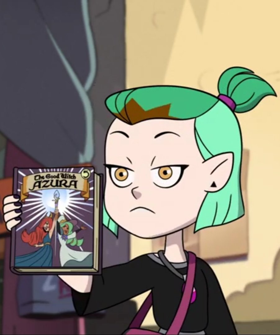 CheesieStar's tweet photo. but here we are talking about a shade of purple that is closer to red — pink-purple. Like her most outfits. Now, perhaps partly thanks to Luz, Amity decided to dye hair in her favorite color. And what I was trying to say: Amity perfect with any hairstyle 💜💚
#AmityBlight https://t.co/nlvcmiD5ng