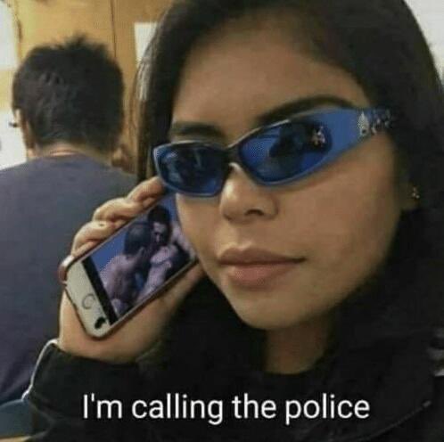 Doomer мем. I'm call the police мем. I was called. I was called. ну все я звоню в полицию.