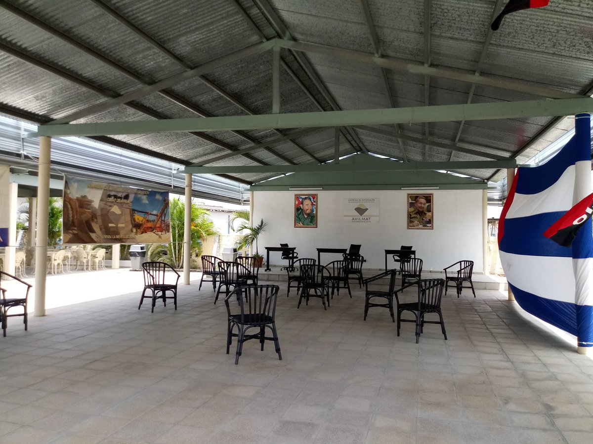 Desde este lunes AVILMAT estará apoyando la vacunación a la población avileña. Acá nuestro espacio para la observación de los recien inoculados. #SomosCuba