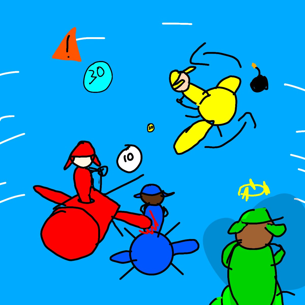 StanPartyPhil's tweet photo. A Wii Party 3 minigame concept suggested by @MolliUltimate, Pilot Points! This minigame takes place in the sky, with each player being in their own plane. You can steer the plane, and can crash into someone else to bump them out of the way. (1/3) https://t.co/kHzNSmMHLh