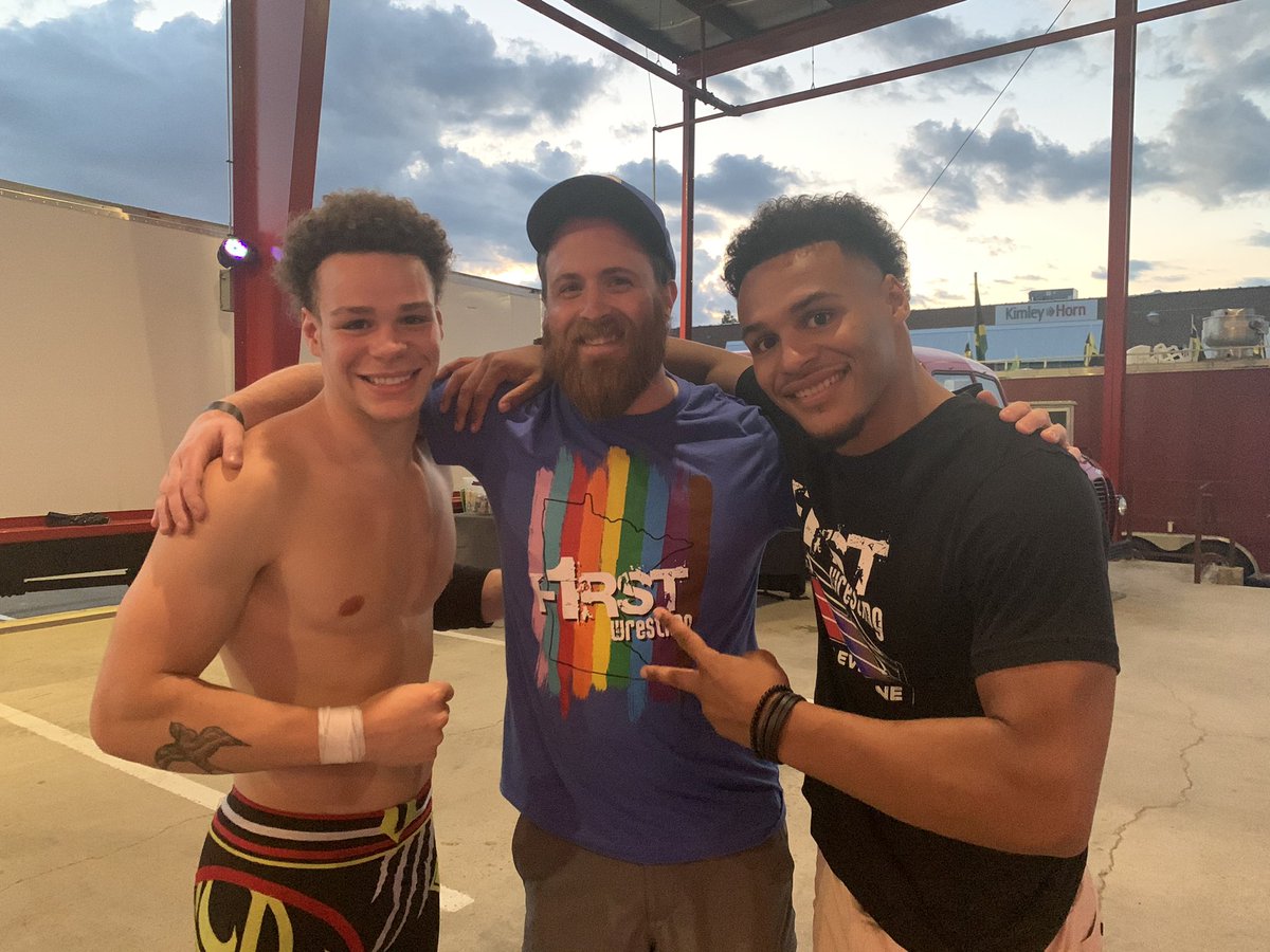 Mick_Marvel86's tweet photo. @f1rstwrestling Saturday night was the best night ever!! #F1RSTPRIDE https://t.co/4Pe5NpOcsa