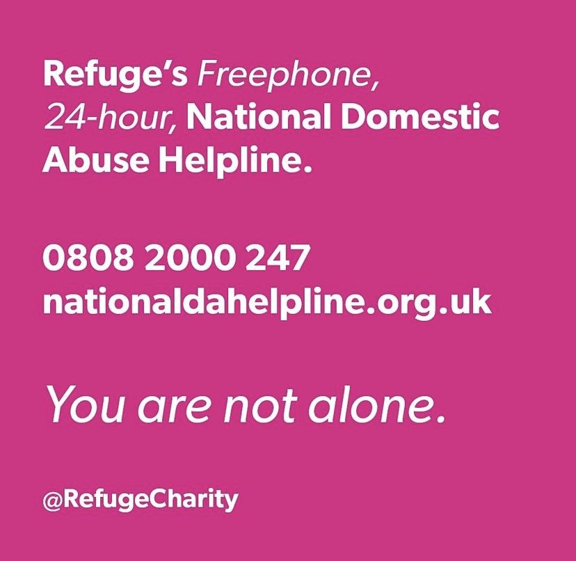 bbygirlchoso's tweet photo. // domestic violence

all jokes aside about the football; when england loses, the figure for domestic violence surges by 38%. even if they win, it goes up by 26%. 
i’m attaching some telephone numbers and other resources below. https://t.co/uh0BVeYY60