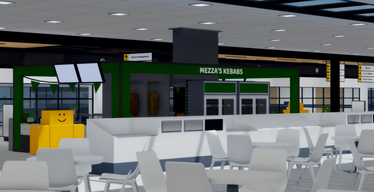 flyazteca's tweet photo. Shop before you fly at Dansbury Airport! 🤩

And maybe.. have a juicy kebab for lunch too? 😳

#RBXDev #RobloxDev #ROBLOX https://t.co/e5YxFttiK9