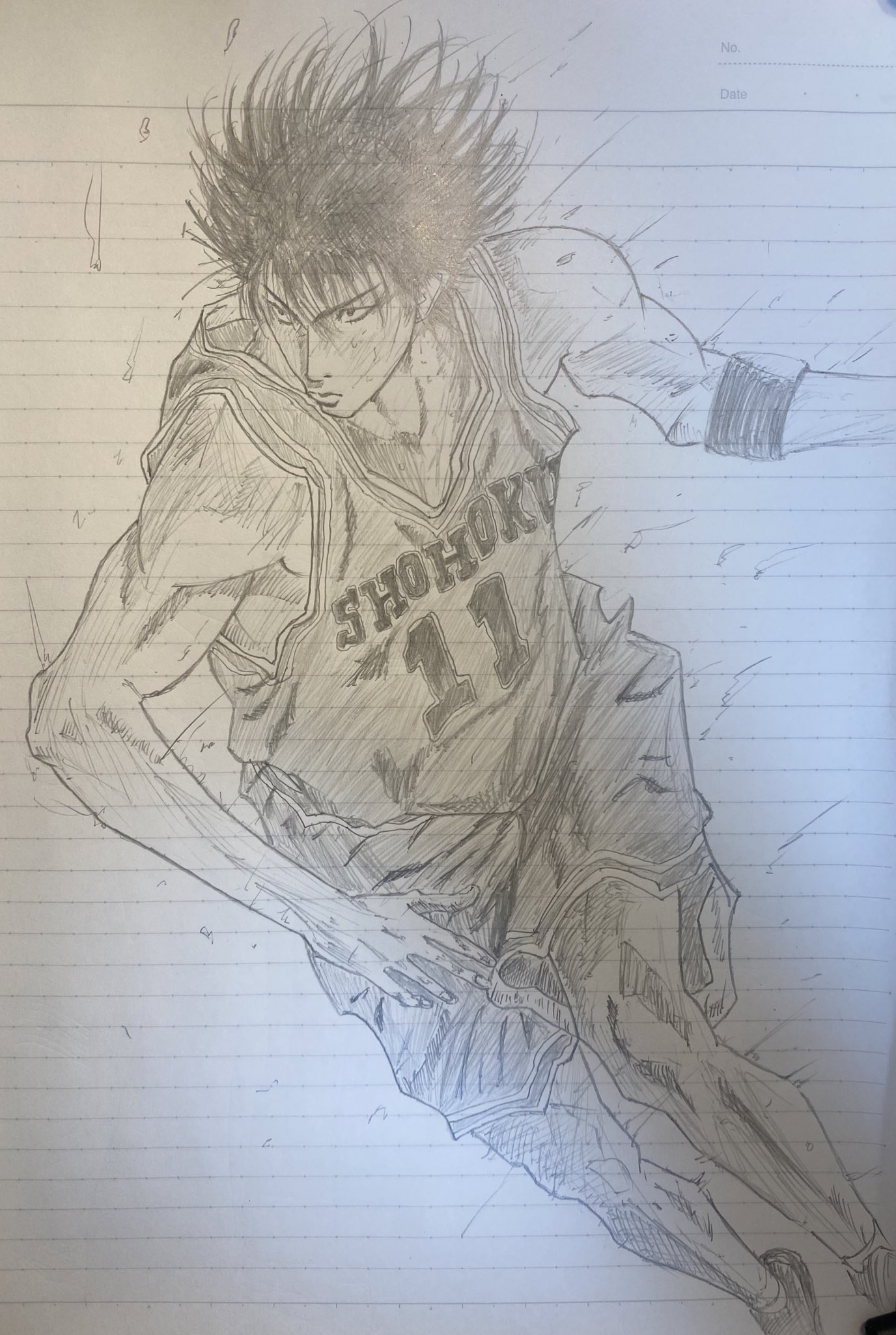 絵描き丸 スラムダンク 流川楓 イラスト 鉛筆 T Co Ly4aq5n9ff Twitter