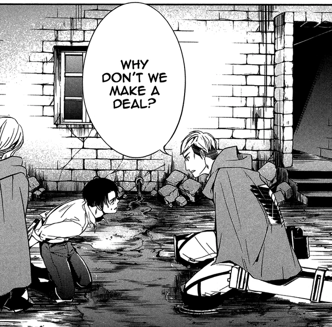 If Eruri not canon why kneeling in front of each other? 